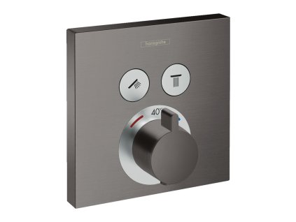 Hansgrohe ShowerSelect termostat pod omítku pro 2 spotřebiče, kartáčovaný černý chrom 15763340
