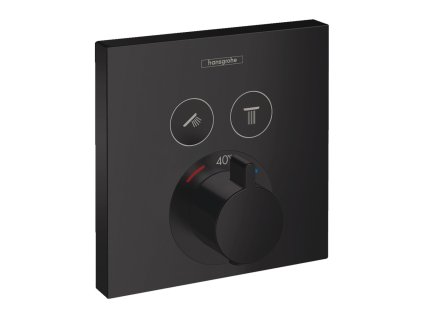 Hansgrohe ShowerSelect termostat pod omítku pro 2 spotřebiče, matná černá 15763670