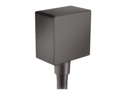 Hansgrohe FixFit přípojka hadice Square se zpětným ventilem, kartáčovaný černý chrom 26455340