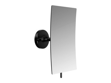 Emco Cosmetic mirrors Pure - Nástěnné čtvercové holicí a kosmetické zrcadlo, 132 x 208 mm, 3 násobné zvětšování, černá 109413307