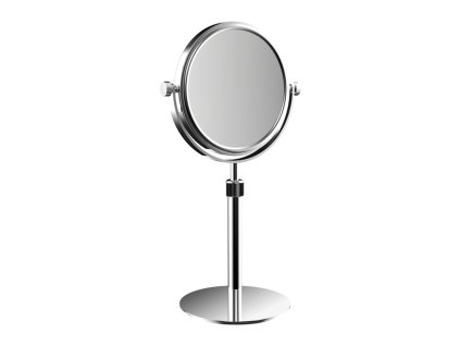 Emco Cosmetic mirrors Pure - Stojící kulaté holící a kosmetické zrcadlo, Ø 153 mm, 3 násobné zvětšování, chrom 109400117