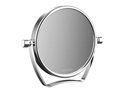 Emco Cosmetic mirrors Pure - Stojící kulaté cestovní zrcadlo, Ø 90 mm, 3 násobné zvětšování, chrom 109400122