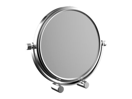 Emco Cosmetic mirrors Pure - Stojící kulaté cestovní zrcadlo, Ø 126 mm, 5 násobné zvětšování, chrom 109400132