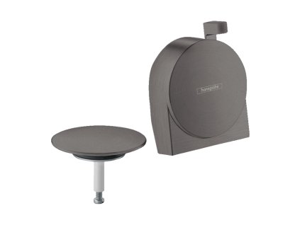 Hansgrohe Exafill S Vrchní sada vanového výtoku, odtokové a přepadové soupravy, kartáčovaný černý chrom 58117340