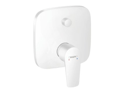 Hansgrohe Talis E Páková vanová baterie pod omítku, se zabudovanou bezpečnostní kombinací podle EN1717, matná bílá 71474700