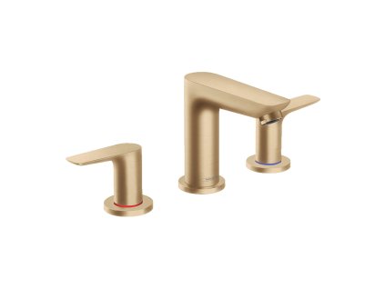 Hansgrohe Talis E 3-otvorová umyvadlová baterie s odtokovou soupravou s táhlem, kartáčovaný bronz 71733140