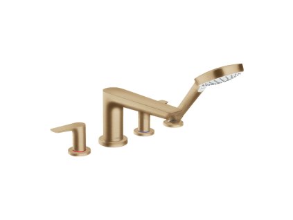 Hansgrohe Talis E 4-otvorová baterie na okraj vany, kartáčovaný bronz 71748140