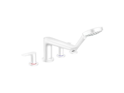 Hansgrohe Talis E 4-otvorová baterie na okraj vany, matná bílá 71748700