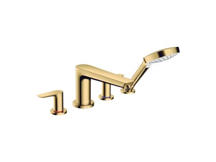 Hansgrohe Talis E 4-otvorová baterie na okraj vany, leštěný vzhled zlata 71748990