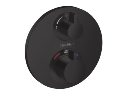 Hansgrohe Ecostat S termostat pod omítku pro 2 spotřebiče, matná černá 15758670