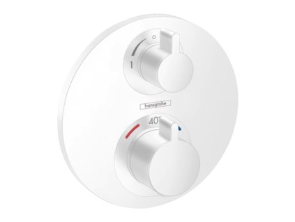 Hansgrohe Ecostat S termostat pod omítku pro 2 spotřebiče, matná bílá 15758700