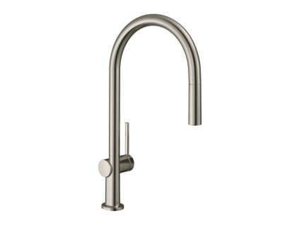 Hansgrohe Talis M54 kuchyňská páková baterie 210, vytahovatelný výtok, 1jet, sBox, vzhled nerezu 72803800