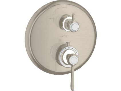 AXOR Montreux Termostat s podomítkovou instalací, s páčkovou rukojetí a s uzavíracím ventilem, kartáčovaný nikl 16801820