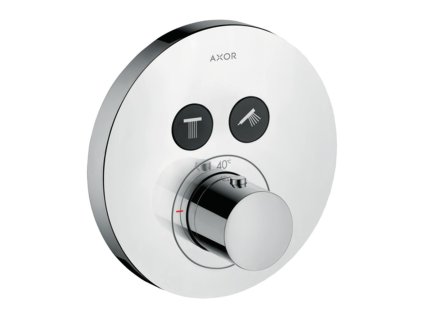 AXOR ShowerSolutions Termostat s podomítkovou instalací, kulatá rozeta, pro 2 spotřebiče, chrom 36723000