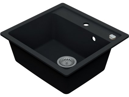 Vima 900 - Granitový dřez bez odkapávací plochy 530x500x220mm, tmavý grafit matný