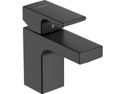 Hansgrohe Vernis Shape Páková umyvadlová baterie 70 s odtokovou soupravou s táhlem, matná černá 71560670