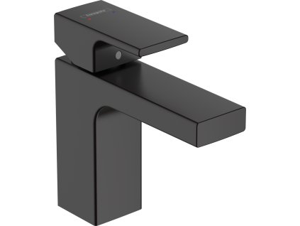 Hansgrohe Vernis Shape Páková umyvadlová baterie 100 s odtokovou soupravou s táhlem, matná černá 71561670