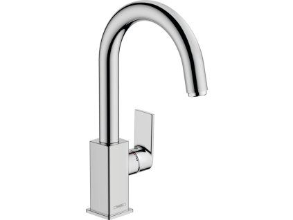 Hansgrohe Vernis Shape Páková umyvadlová baterie s otočným výtokem a odtokovou soupravou s táhlem, chrom 71564000