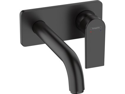 Hansgrohe Vernis Shape Páková umyvadlová baterie pod omítku, pro montáž na stěnu s výtokem 20,7 cm, matná černá 71578670