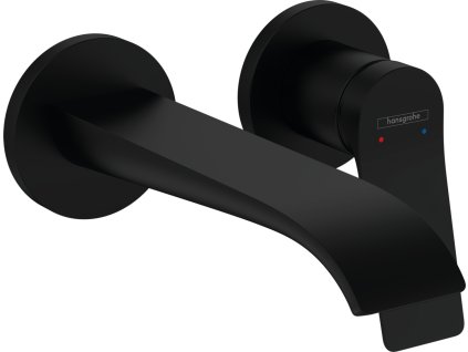 Hansgrohe Vivenis Páková umyvadlová baterie pod omítku, pro montáž na stěnu s výtokem 19,2 cm, matná černá 75050670