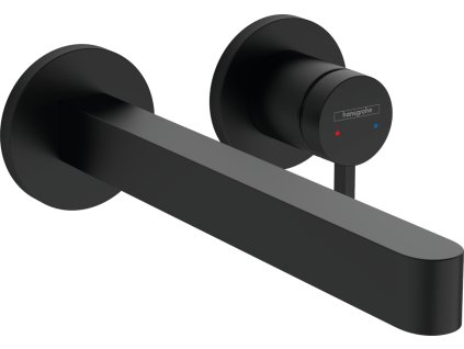 Hansgrohe Finoris Páková umyvadlová baterie pod omítku, pro montáž na stěnu s výtokem 22,8 cm, matná černá 76050670