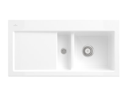 Villeroy & Boch Subway 60 - Keramický vestavný dřez 1000x510 mm, alpská bílá CeramicPlus 671201R1
