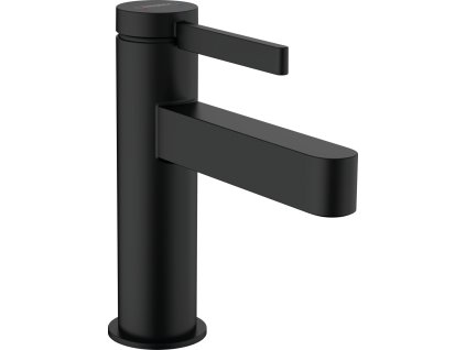 Hansgrohe Finoris Páková umyvadlová baterie 100 s odtokovou soupravou Push-Open, matná černá 76010670