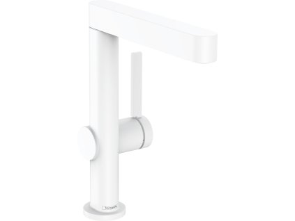 Hansgrohe Finoris Páková umyvadlová baterie 230 s otočným výtokem a odtokovou soupravou Push-Open, matná bílá 76060700