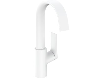 Hansgrohe Vivenis páková umyvadlová baterie 210 s otočným výtokem a odtokovou soupravou s táhlem, matná bílá 75030700