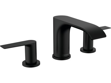 Hansgrohe Vivenis 3-otvorová umyvadlová armatura 90 s odtokovou soupravou s táhlem, matná černá 75033670