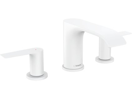 Hansgrohe Vivenis 3-otvorová umyvadlová armatura 90 s odtokovou soupravou s táhlem, matná bílá 75033700