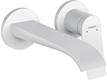 Hansgrohe Vivenis Páková umyvadlová baterie pod omítku, pro montáž na stěnu s výtokem 19,2 cm, matná bílá 75050700