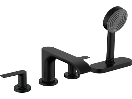 Hansgrohe Vivenis Čtyřotvorová baterie na okraj vany s tělesem sBox, matná černá 75444670