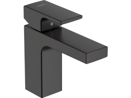 Hansgrohe Vernis Shape Páková umyvadlová baterie 100 CoolStart s odtokovou soupravou s táhlem, matná černá 71594670