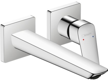 Hansgrohe Logis - Páková umyvadlová baterie pod omítku, pro montáž na stěnu Fine s výtokem 206 mm, chrom 71256000