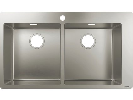 Hansgrohe S71 S711-F765 Vestavný dřez 370/370, nerezová ocel, 43303800