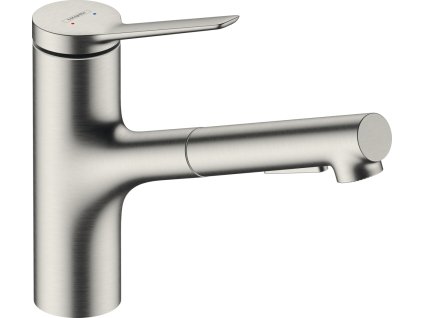Hansgrohe Zesis M33 páková kuchyňská baterie 150, vytažitelná sprška, 2jet, sBox lite, vzhled nerezu 74803800