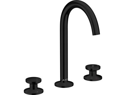 AXOR One 3-otvorová umyvadlová baterie Select 170 s odtokovou soupravou Push-Open, matná černá 48070670