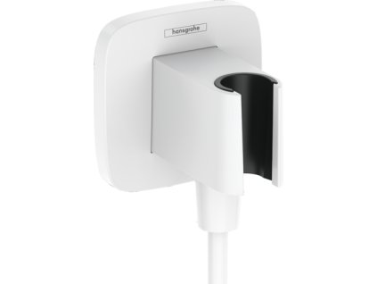 Hansgrohe FixFit Q přípojka hadice se sprchovým držákem, matná bílá 26887700