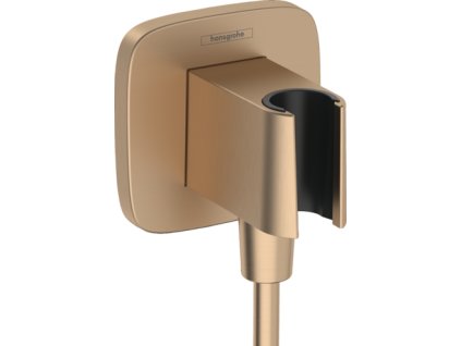 Hansgrohe FixFit Q přípojka hadice se sprchovým držákem, kartáčovaný bronz 26887140
