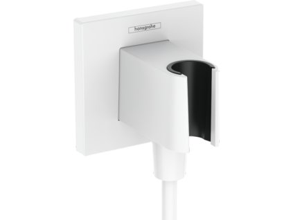 Hansgrohe FixFit E přípojka hadice se sprchovým držákem, matná bílá 26889700