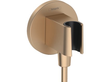 Hansgrohe FixFit S Přípojka hadice se sprchovým držákem, kartáčovaný bronz 26888140