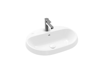 VILLEROY & BOCH Villeroy Boch Architectura - Zápustné umyvadlo, 600x450x170 mm, s přepadem, alpská bílá CeramicPlus 5A6660R1