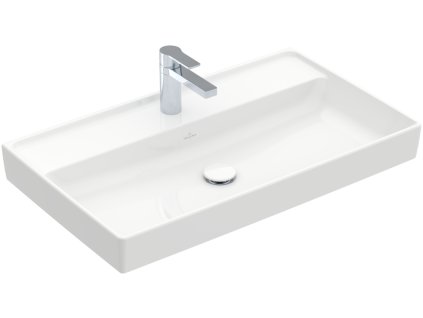 Villeroy & Boch COLLARO - Umyvadlo na skříňku 800x470x160 mm, s přepadem, bílá Alpin CeramicPlus 4A3380R1