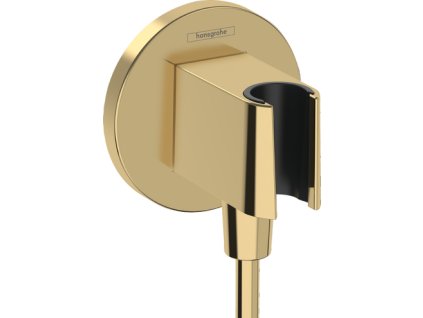 Hansgrohe FixFit S Přípojka hadice se sprchovým držákem, leštěný vzhled zlata 26888990