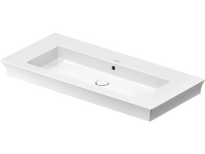 Duravit White Tulip - Umyvadlo do nábytku s přepadem 1055x490 mm, bez otvoru na baterii, Push-Open ventil s keramickou krytkou, bílá 2363100060