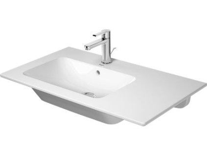 Duravit ME by Starck - Umyvadlo do nábytku asymetrické 830x490 mm, s přepadem, 1 otvor na baterii, bílá 2345830000