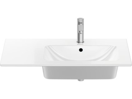 Duravit ME by Starck - Umyvadlo do nábytku asymetrické 830x490 mm, s přepadem, 1 otvor na baterii, bílá 2346830000