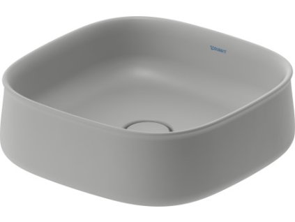 Duravit Zencha - Umyvadlová mísa 420x420 mm, šedá matná 2373426779