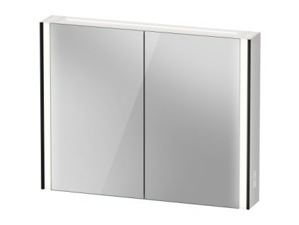 Duravit XViu - Zrcadlová skříňka s osvětlením, Icon verze, 1020x156 mm, černá matná XV71430B2B2